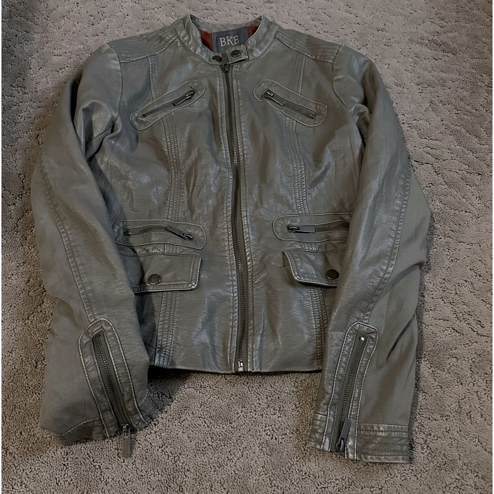 BKE faux leather jacket - Medium - Grey